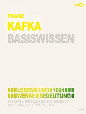 cover image of Franz Kafka (1883-1924) Basiswissen--Leben, Werk, Bedeutung